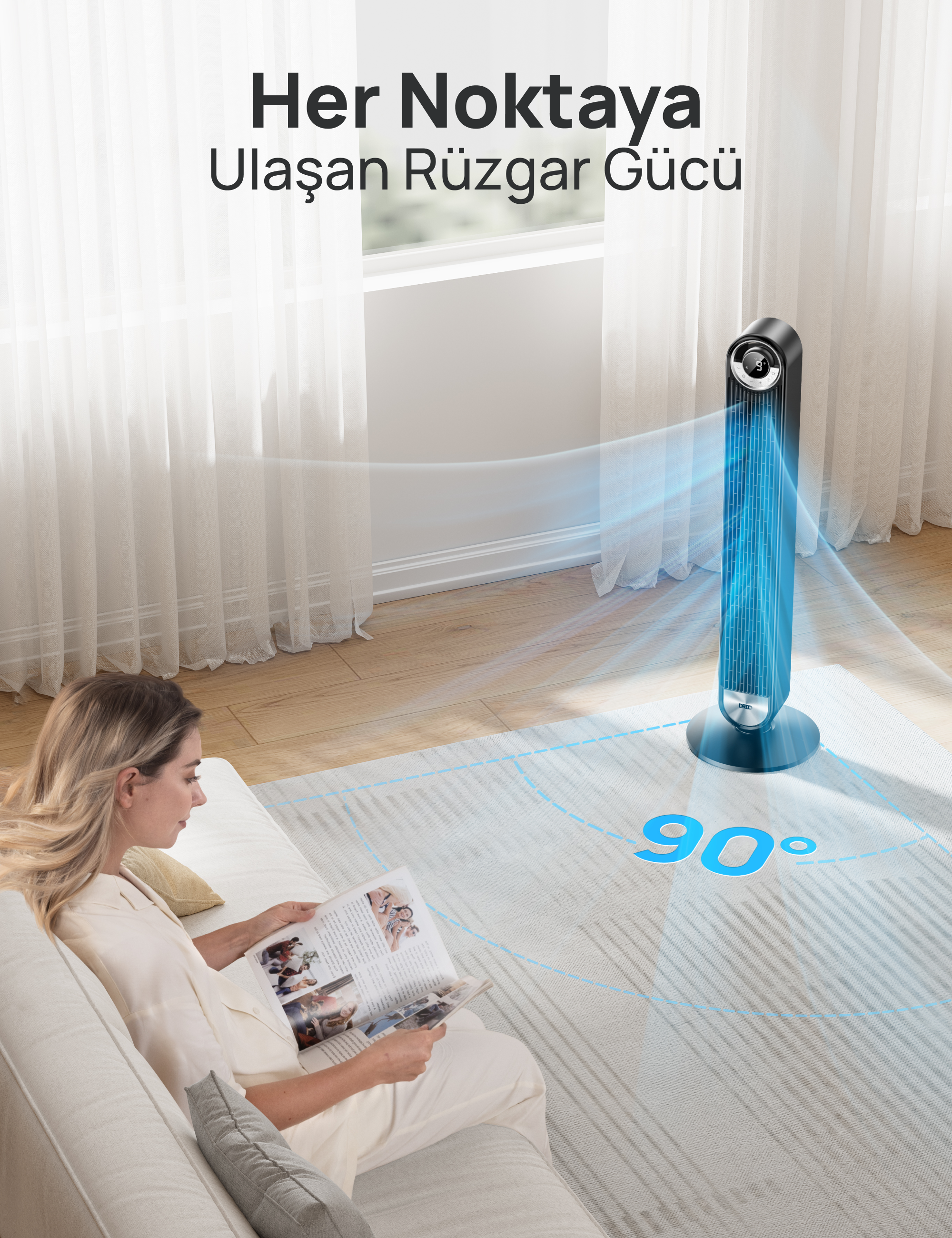 Akıllı Kule Vantilatör 509S