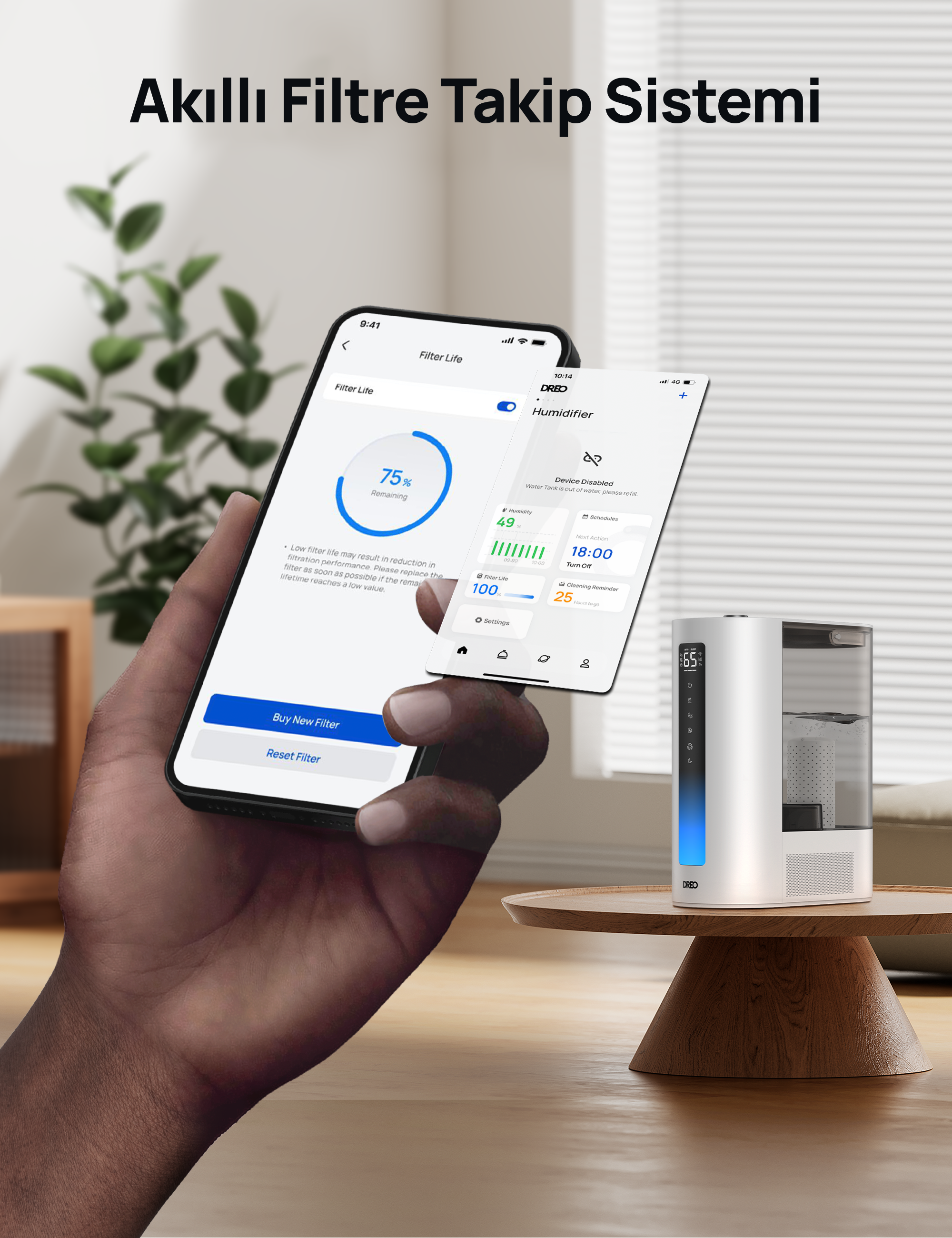 Nemlendirici Kireç Önleyici Filtre – 3’lü Paket