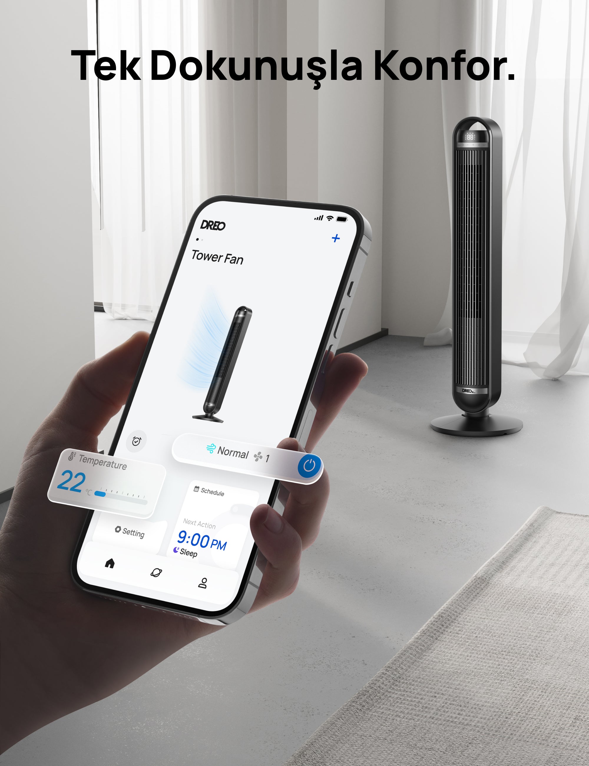 Akıllı Kule Tipi Fan 413S