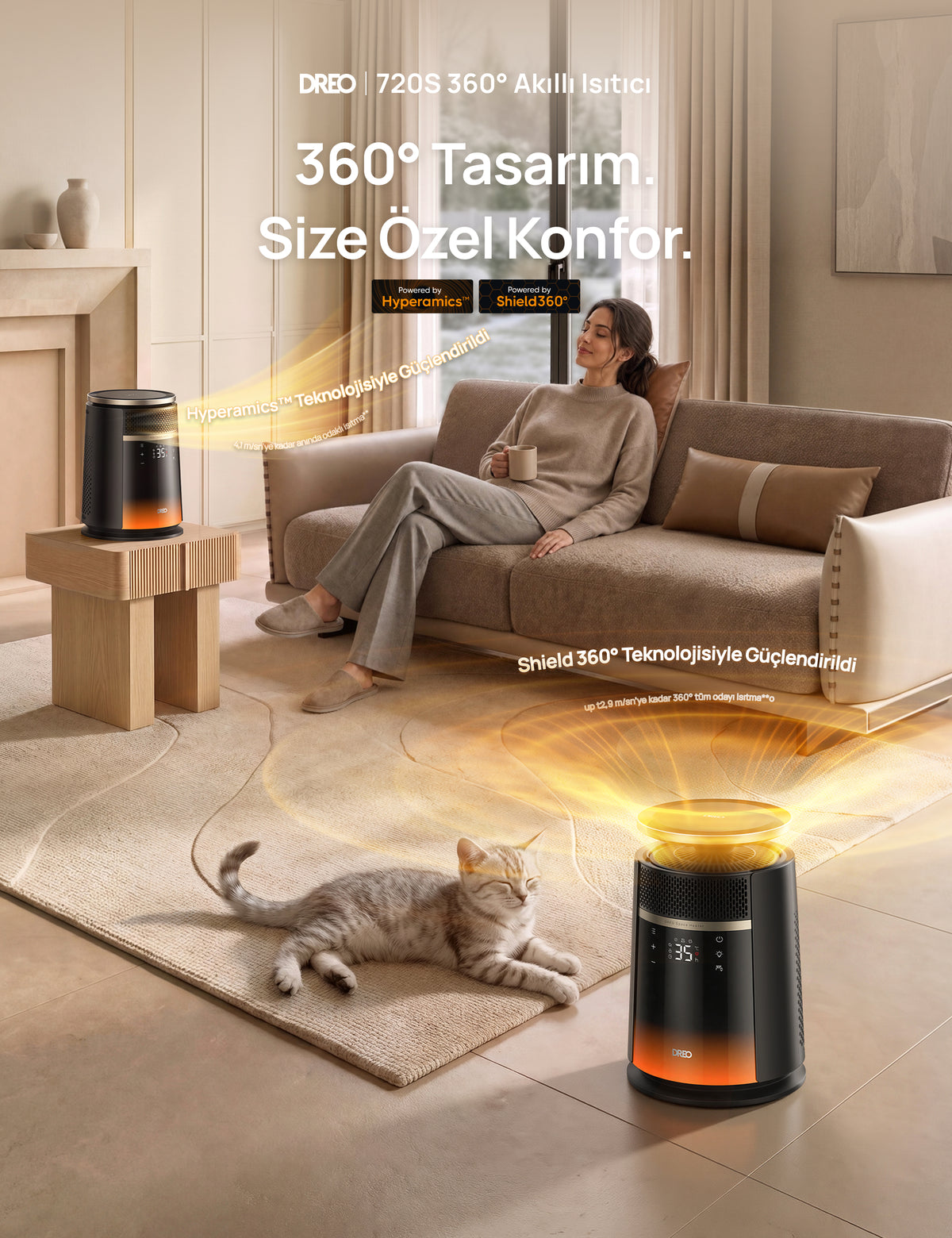 DREO 720S 360° Akıllı Isıtıcı