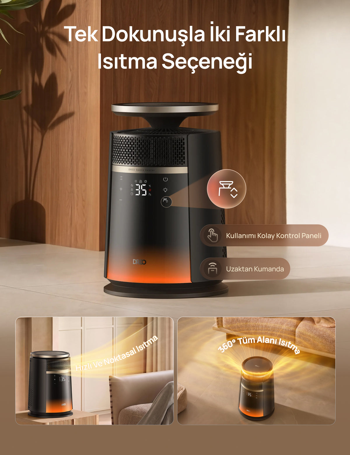 DREO 720S 360° Akıllı Isıtıcı