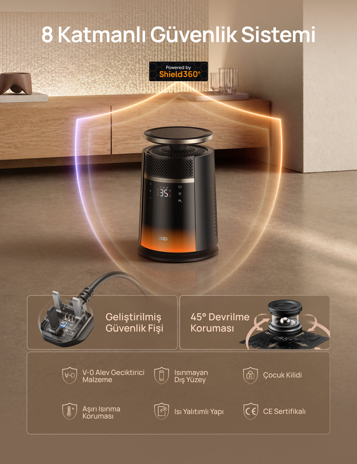 DREO 720S 360° Akıllı Isıtıcı