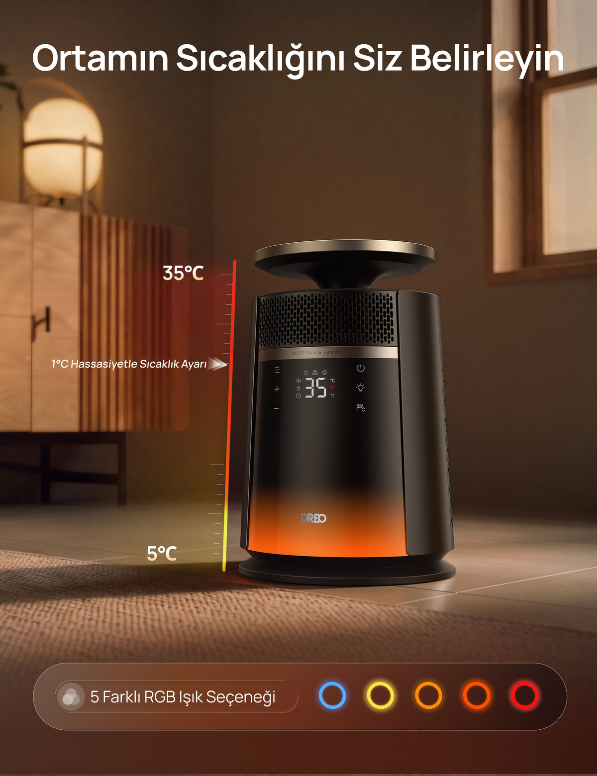DREO 720S 360° Akıllı Isıtıcı
